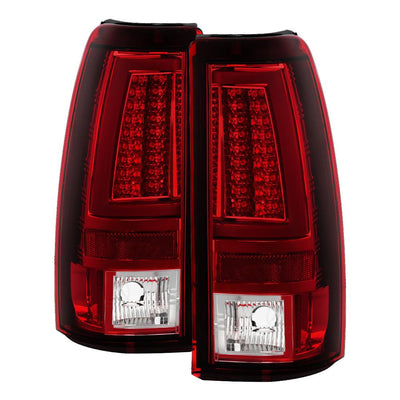 Version 2 Red Clear LED Tail Lights <br>03-06 Chevy Silverado, 2007 Classic