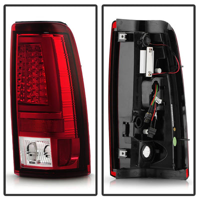 Version 2 Red Clear LED Tail Lights <br>03-06 Chevy Silverado, 2007 Classic