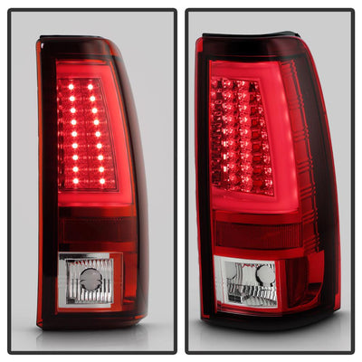 Version 2 Red Clear LED Tail Lights <br>03-06 Chevy Silverado, 2007 Classic