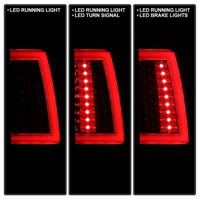 Version 2 Red Clear LED Tail Lights <br>03-06 Chevy Silverado, 2007 Classic