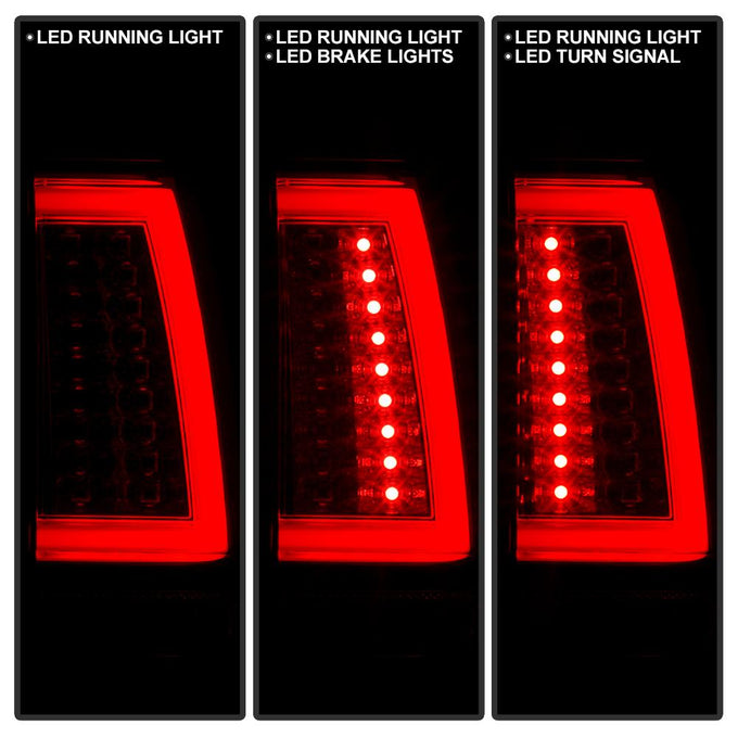 Version 2 Red Smoke LED Tail Lights <br>03-06 Chevy Silverado, 2007 Classic