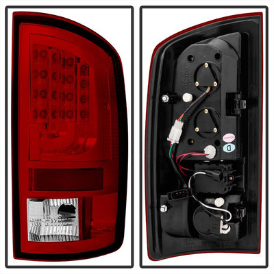Version 2 Red Clear LED Tail Lights <br>07-08 Dodge Ram 1500 07-09 Dodge Ram 2500 Ram 3500