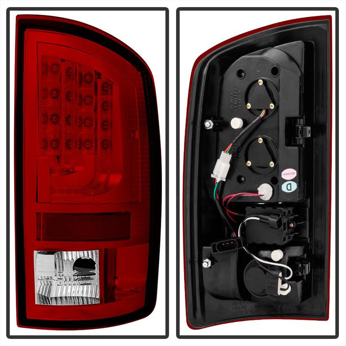 Version 2 Red Clear LED Tail Lights <br>07-08 Dodge Ram 1500 07-09 Dodge Ram 2500 Ram 3500