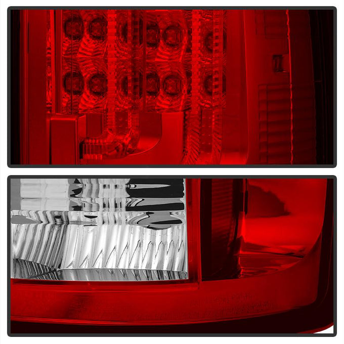 Version 2 Red Clear LED Tail Lights <br>07-08 Dodge Ram 1500 07-09 Dodge Ram 2500 Ram 3500