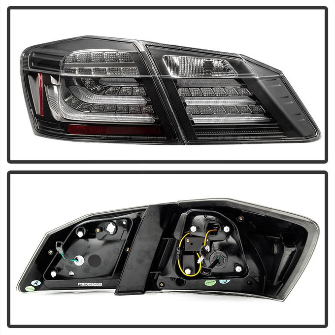 Black LED Tail Lights <br>13-15 Honda Accord