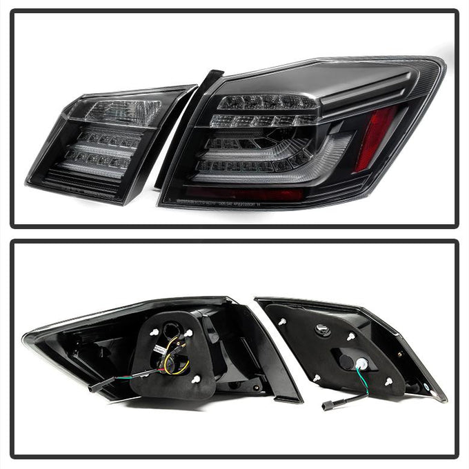 Black LED Tail Lights <br>13-15 Honda Accord