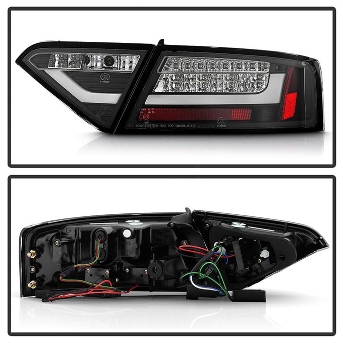 Black LED Tail Lights <br>08-12 Audi A5 Quattro A5