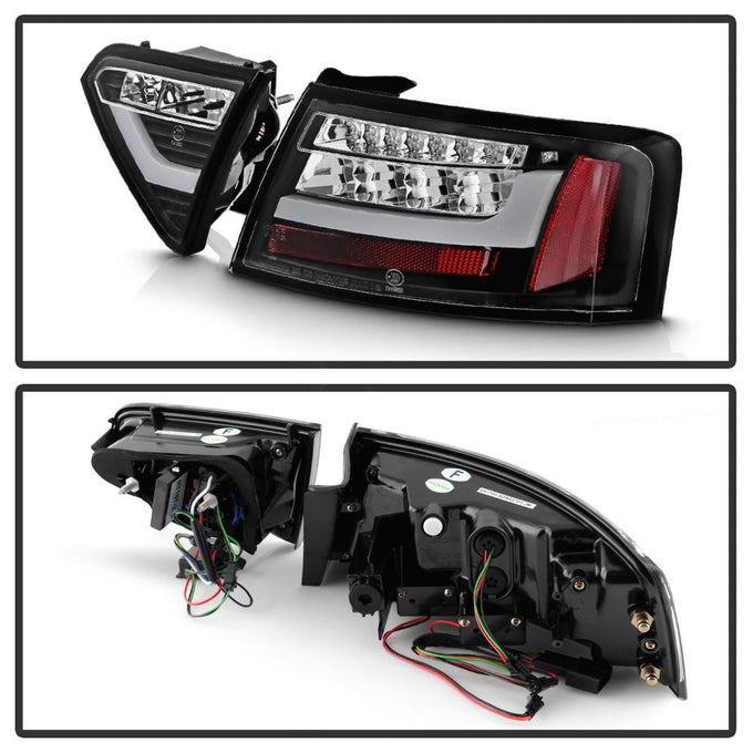 Black LED Tail Lights <br>08-12 Audi A5 Quattro A5