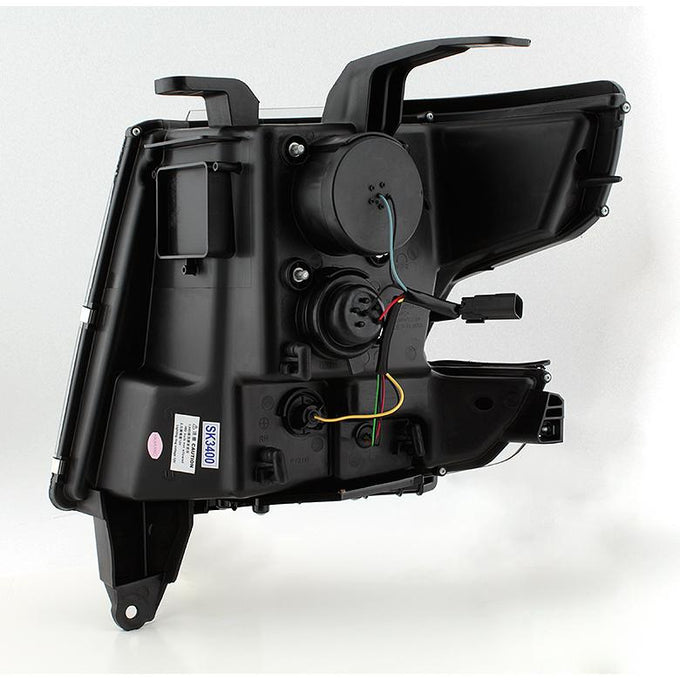 DRL LED Chrome Projector Headlights <br>15-20 Chevrolet Suburban Tahoe 16-19 Chevrolet Suburban 3500 HD