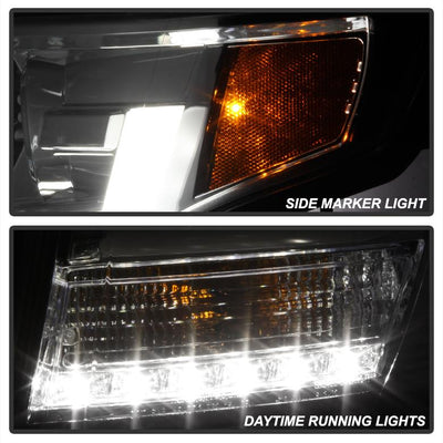 DRL LED Chrome Projector Headlights <br>15-20 Chevrolet Suburban Tahoe 16-19 Chevrolet Suburban 3500 HD
