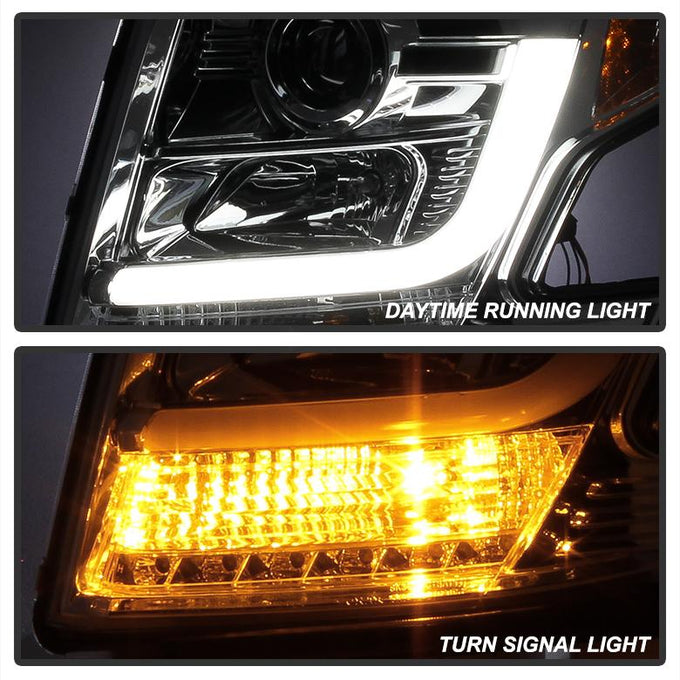 DRL LED Chrome Projector Headlights <br>15-20 Chevrolet Suburban Tahoe 16-19 Chevrolet Suburban 3500 HD