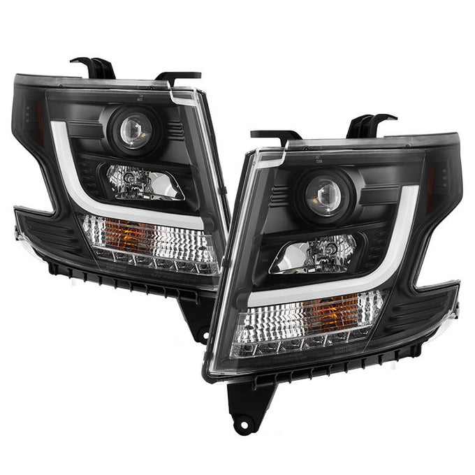 DRL LED Black Projector Headlights <br>15-20 Chevrolet Suburban Tahoe 16-19 Chevrolet Suburban 3500 HD