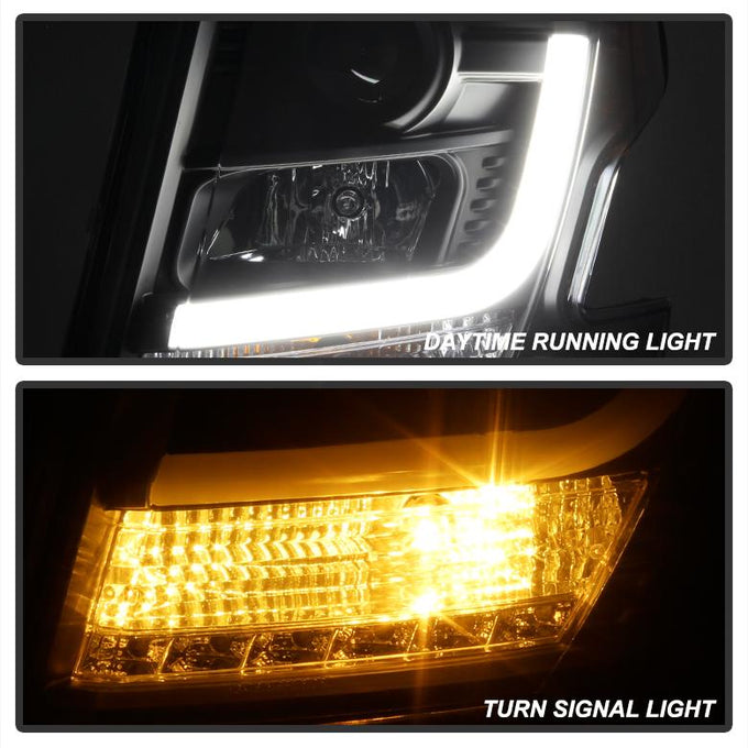 DRL LED Black Projector Headlights <br>15-20 Chevrolet Suburban Tahoe 16-19 Chevrolet Suburban 3500 HD