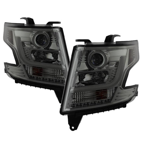 DRL LED Smoke Projector Headlights <br>15-20 Chevrolet Suburban Tahoe 16-19 Chevrolet Suburban 3500 HD