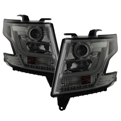 DRL LED Smoke Projector Headlights <br>15-20 Chevrolet Suburban Tahoe 16-19 Chevrolet Suburban 3500 HD
