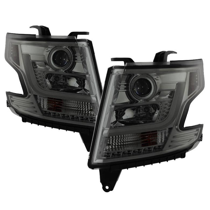 DRL LED Smoke Projector Headlights <br>15-20 Chevrolet Suburban Tahoe 16-19 Chevrolet Suburban 3500 HD