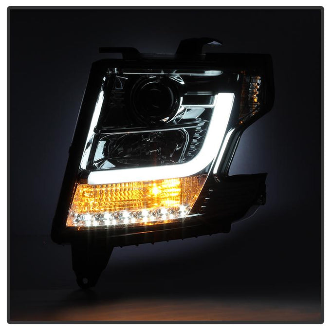 DRL LED Smoke Projector Headlights <br>15-20 Chevrolet Suburban Tahoe 16-19 Chevrolet Suburban 3500 HD