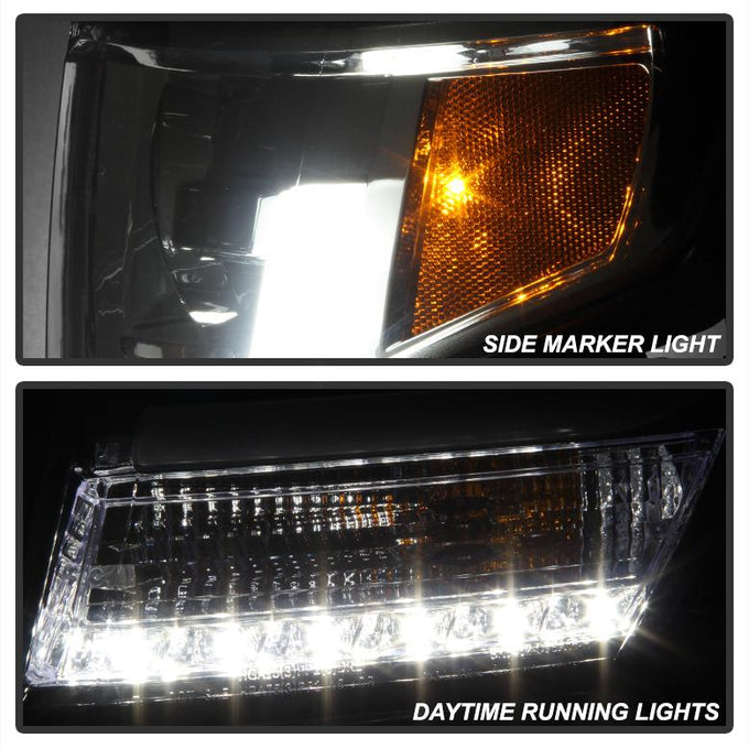 DRL LED Smoke Projector Headlights <br>15-20 Chevrolet Suburban Tahoe 16-19 Chevrolet Suburban 3500 HD