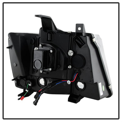 Version 2 Black Light Bar DRL Projector Headlights <br>07-14 Chevy Avalanche Suburban 1500 2500