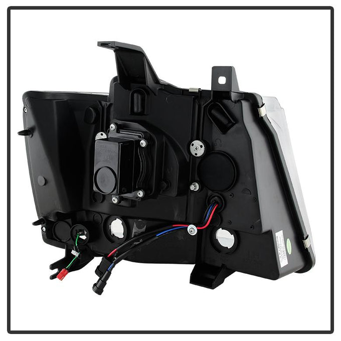 Version 2 Black Light Bar DRL Projector Headlights <br>07-14 Chevy Avalanche Suburban 1500 2500