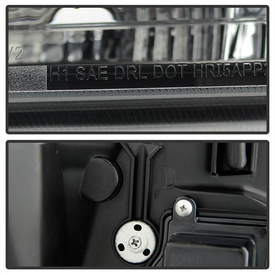 Version 2 Black Light Bar DRL Projector Headlights <br>07-14 Chevy Avalanche Suburban 1500 2500