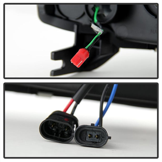 Version 2 Black Light Bar DRL Projector Headlights <br>07-14 Chevy Avalanche Suburban 1500 2500