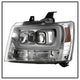 Version 2 Chrome Light Bar DRL Projector Headlights <br>07-14 Chevy Avalanche Suburban 1500 2500