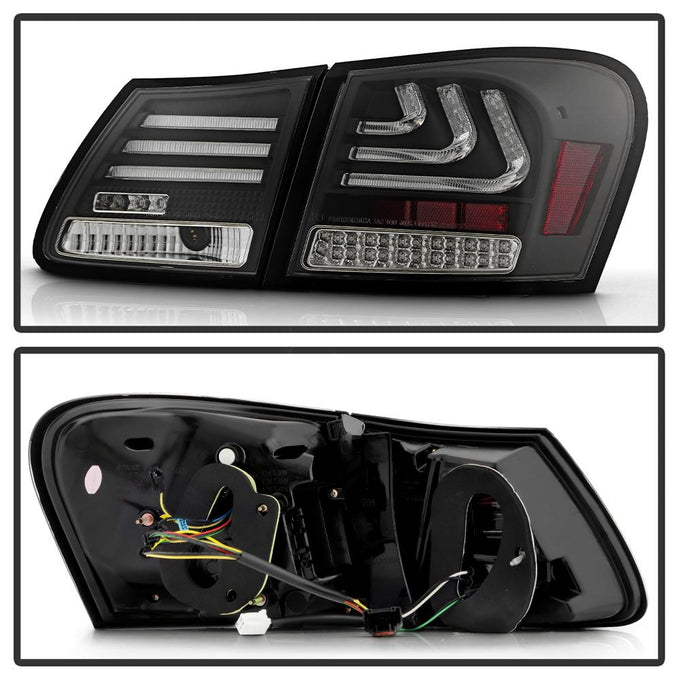 Black LED Tail Lights <br>07-11 Lexus GS350