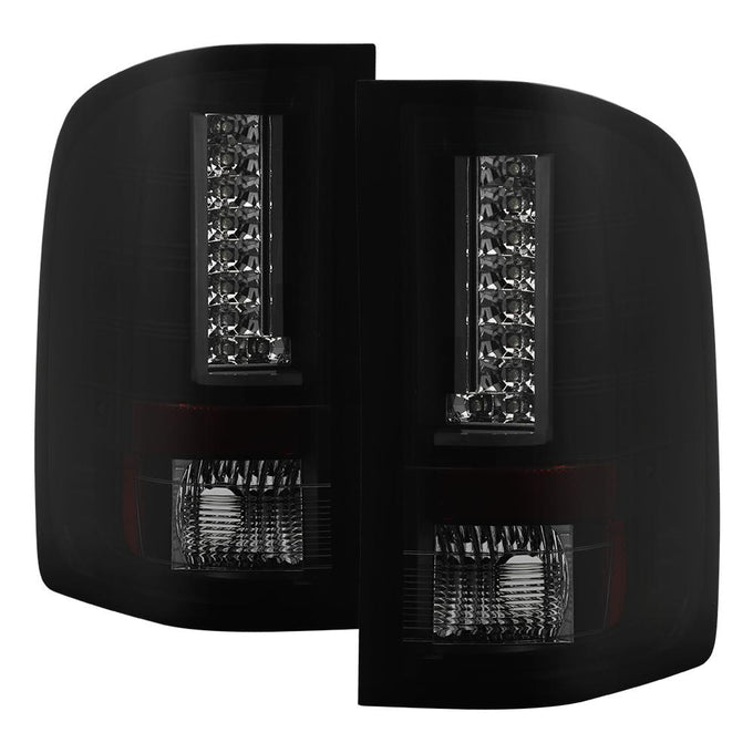 Version 2 Black LED Tail Lights <br>07-13 Chevy Silverado 1500 2500 HD 3500 HD