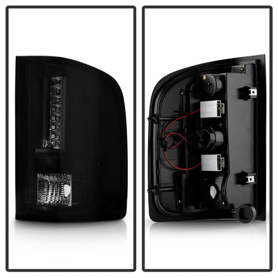 Version 2 Black LED Tail Lights <br>07-13 Chevy Silverado 1500 2500 HD 3500 HD