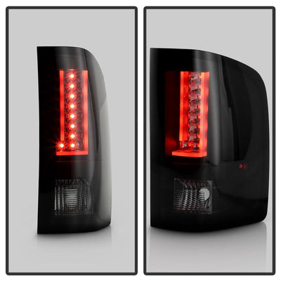 Version 2 Black LED Tail Lights <br>07-13 Chevy Silverado 1500 2500 HD 3500 HD