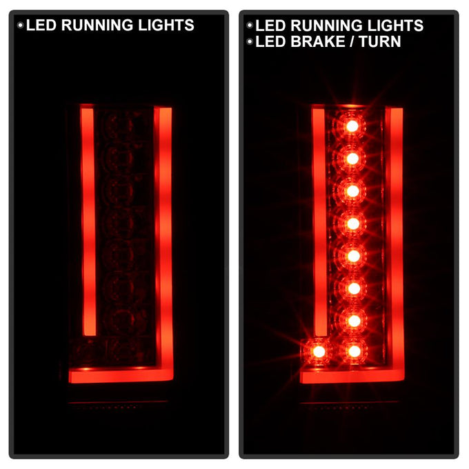Version 2 Black LED Tail Lights <br>07-13 Chevy Silverado 1500 2500 HD 3500 HD