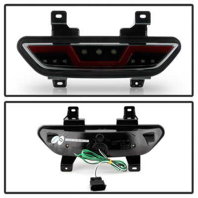 Black Smoke Red Bar LED Reverse Lights <br>15-16 Ford Mustang