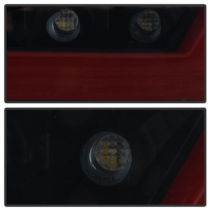 Black Smoke Red Bar LED Reverse Lights <br>15-16 Ford Mustang