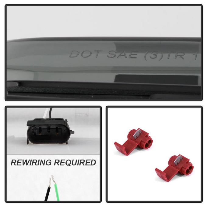 Black Smoke Red Bar LED Reverse Lights <br>15-16 Ford Mustang