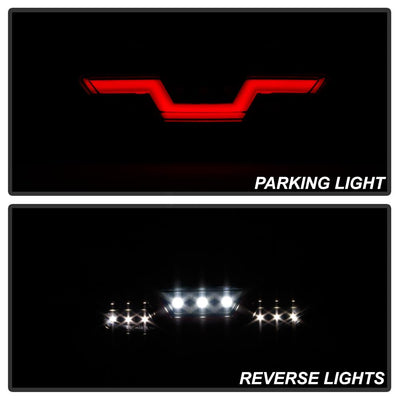 Black Smoke Red Bar LED Reverse Lights <br>15-16 Ford Mustang