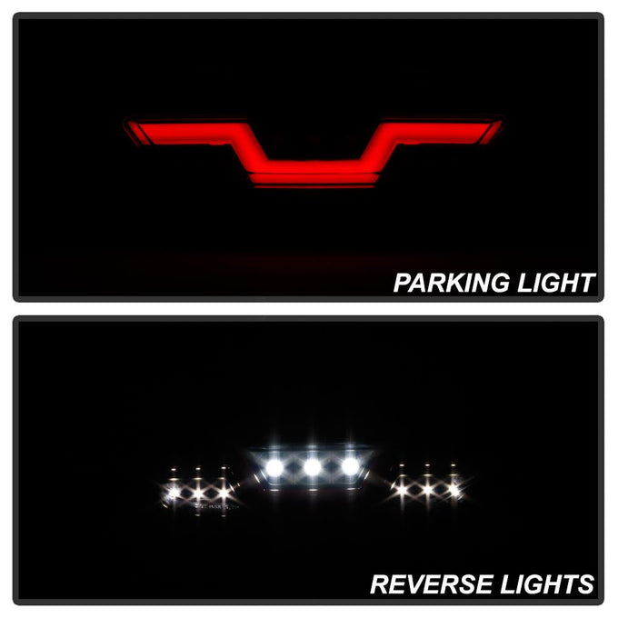 Black Smoke Red Bar LED Reverse Lights <br>15-16 Ford Mustang