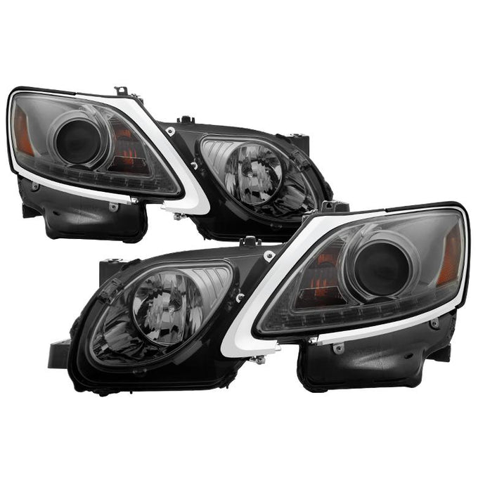 DRL LED Smoke Projector Headlights <br>06 Lexus GS300 07-11 GS350 GS450h 08-11 GS460
