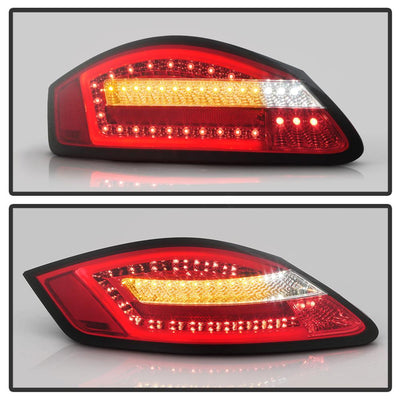 Red Clear LED Tail Lights <br>05-08 Porsche Boxster 06-08 Porsche Cayman