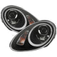 DRL LED Black Projector Headlights <br>05-08 Porsche Boxster 06-08 Porsche Cayman