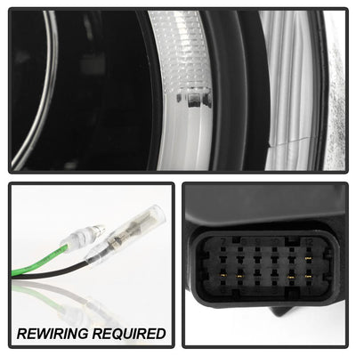 DRL LED Black Projector Headlights <br>05-08 Porsche Boxster 06-08 Porsche Cayman
