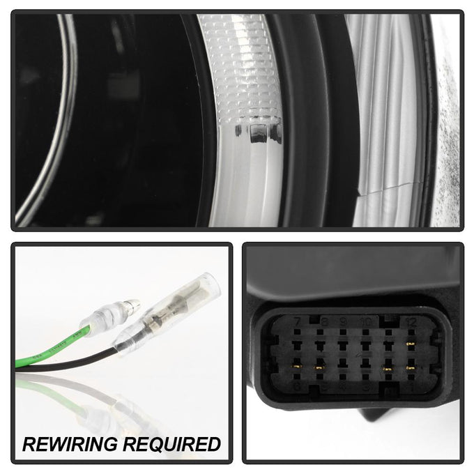 DRL LED Black Projector Headlights <br>05-08 Porsche Boxster 06-08 Porsche Cayman