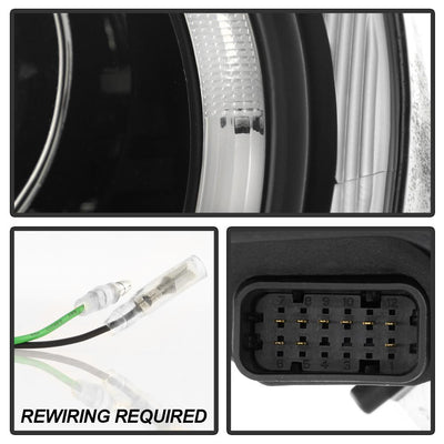 DRL LED Black Projector Headlights <br>05-08 Porsche Boxster 06-08 Porsche Cayman