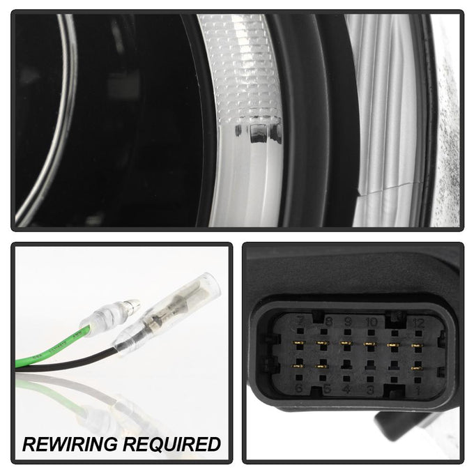 DRL LED Black Projector Headlights <br>05-08 Porsche Boxster 06-08 Porsche Cayman