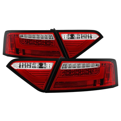 Red Clear LED Tail Lights <br>08-12 Audi A5 Quattro A5