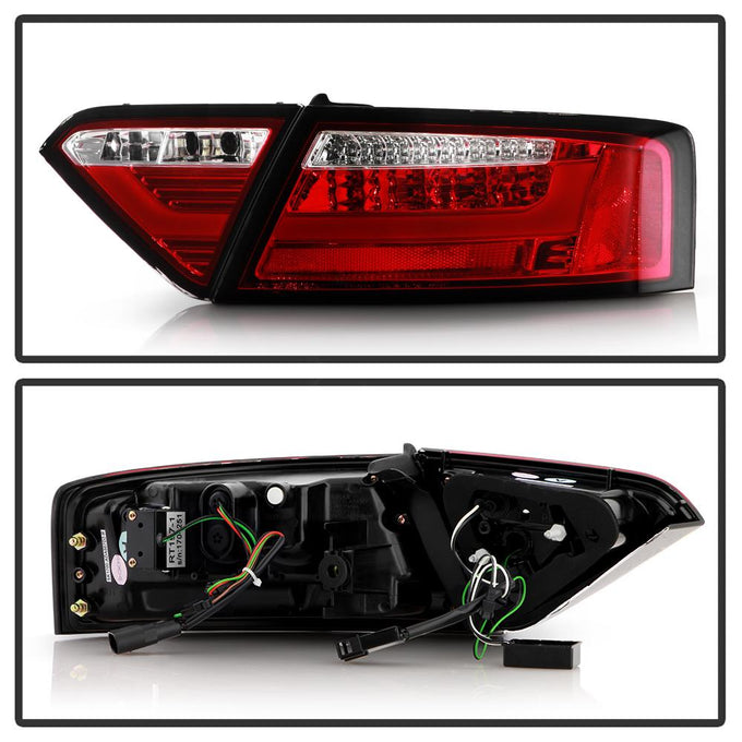Red Clear LED Tail Lights <br>08-12 Audi A5 Quattro A5