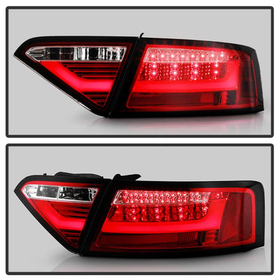 Red Clear LED Tail Lights <br>08-12 Audi A5 Quattro A5