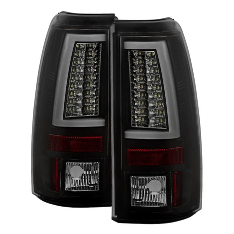 Version 2 Black Smoke LED Tail Lights <br>03-06 Chevy Silverado, 2007 Classic