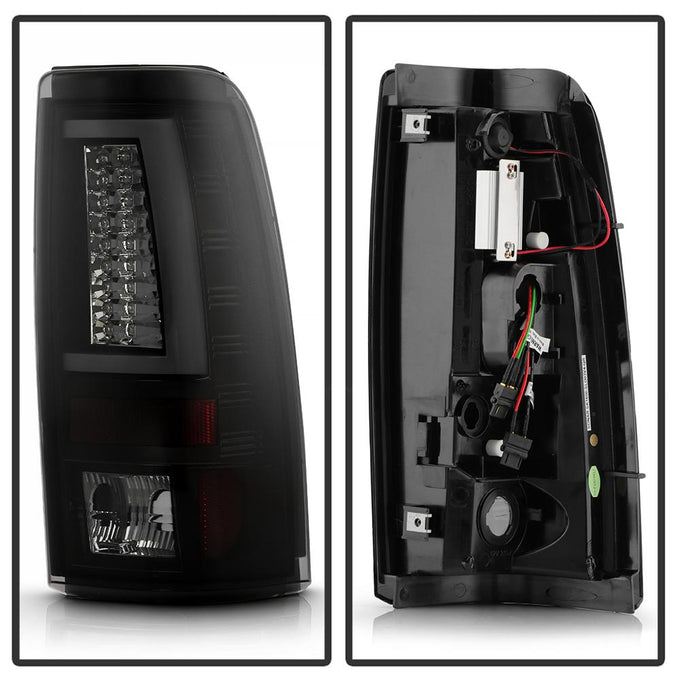 Version 2 Black Smoke LED Tail Lights <br>03-06 Chevy Silverado, 2007 Classic