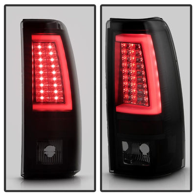 Version 2 Black Smoke LED Tail Lights <br>03-06 Chevy Silverado, 2007 Classic